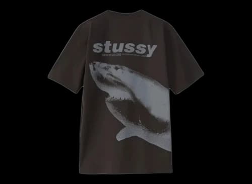 Stussy Shark Pigment Dyed Tee Faded Black