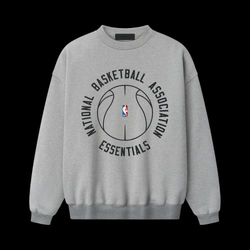 Fear of God Essentials NBA x Barkley Hendricks 90s Crewneck Concrete Heather