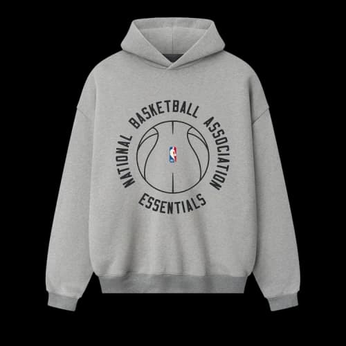 Fear of God Essentials NBA x Barkley Hendricks 90s Hoodie Concrete Heather