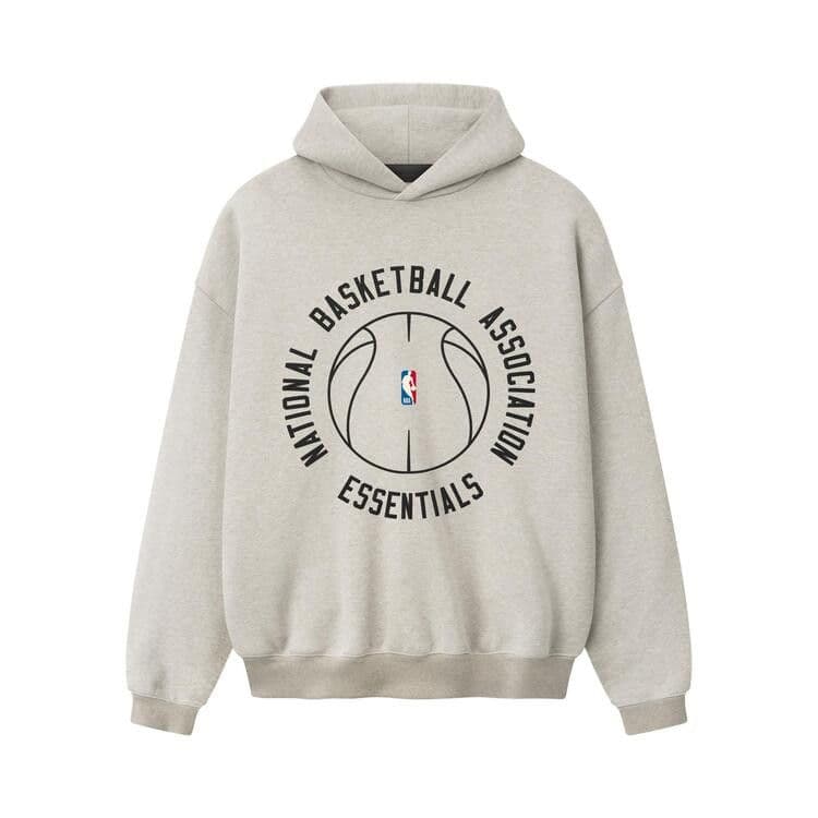 Fear of God Essentials NBA x Barkley Hendricks 90s Hoodie Heather Stone W/ Heather Rib