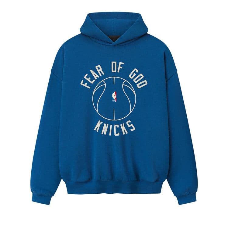 Fear of God Essentials Knicks x Barkley Hendricks 90s Hoodie Faded Blue