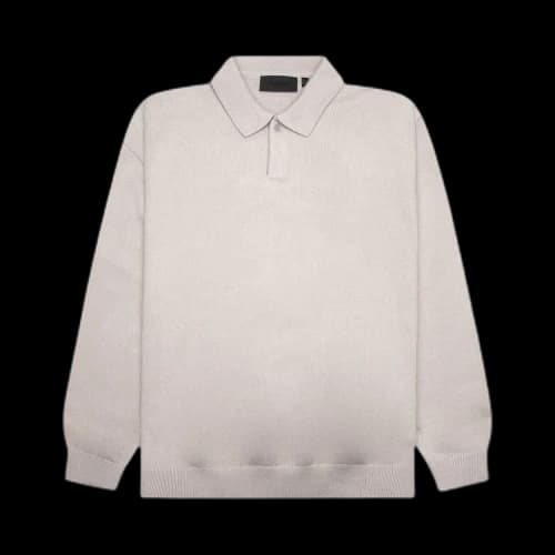 Fear of God Essentials Knit Polo Silver Cloud