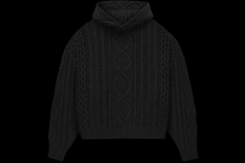 Fear of God Essentials Cable Knit Hoodie Jet Black