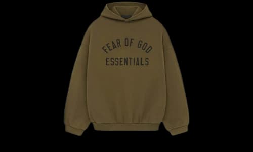Fear of God Essentials Fleece Hoodie Olive