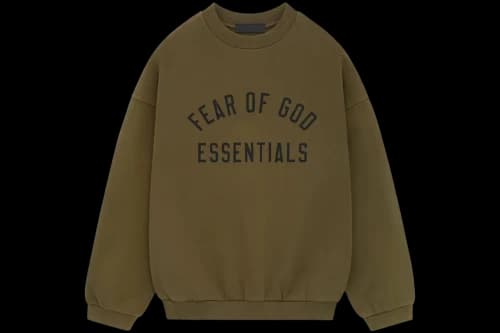 Fear of God Essentials Fleece Crewneck Olive