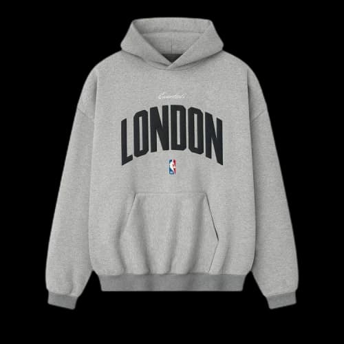 Fear of God Essentials London 90s Hoodie Concrete Heather
