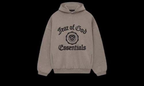 Fear of God Essentials Heavy Fleece Vintage Shrunken Hoodie Heather Gray