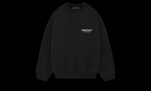 Fear of God Essentials Fleece Crewneck (FW24) Black