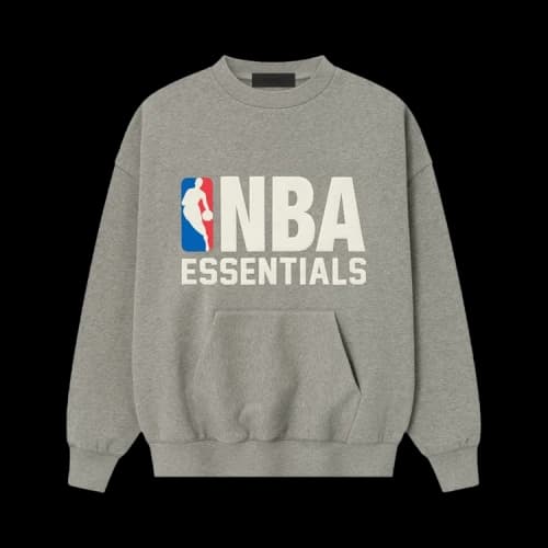 Fear of God Essentials NBA Sport Crewneck Concrete Heather