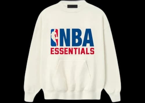 Fear of God Essentials NBA Sport Crewneck Cream White
