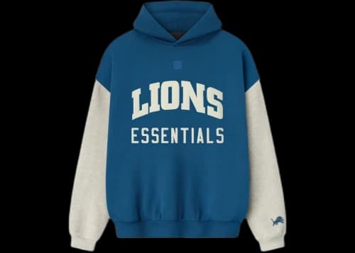 Fear of God Essentials Lions Sport Hoodie Blue Sapphire/Heather Stone