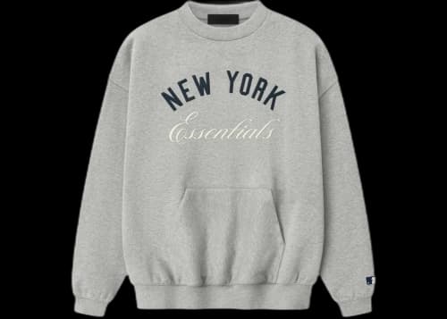 Fear of God Essentials Yankees Sport Crewneck Concrete Heather