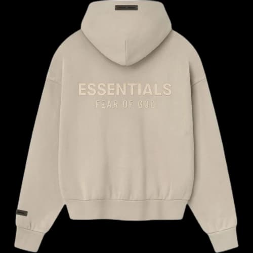 Fear of God Essentials Classic Fleece Zip Up Hoodie Timber