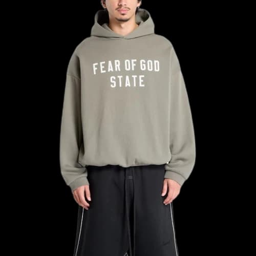 Fear of God Essentials 90's Fleece Hoodie Moss