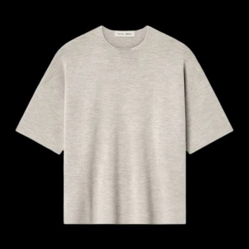 Fear of God Essentials Merino Short Sleeve Sweater Heather Stone