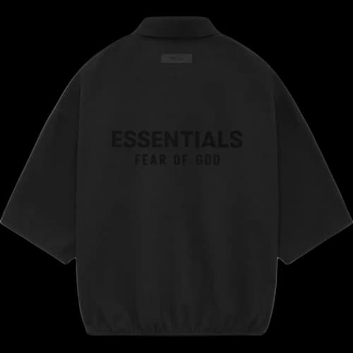 Fear of God Essentials Core Collection 3/4 Sleeve Polo Black