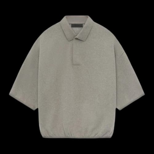 Fear of God Essentials Core Collection 3/4 Sleeve Polo Heather Grey