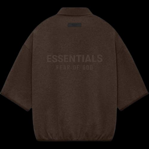 Fear of God Essentials Core Collection 3/4 Sleeve Polo Heather Wood