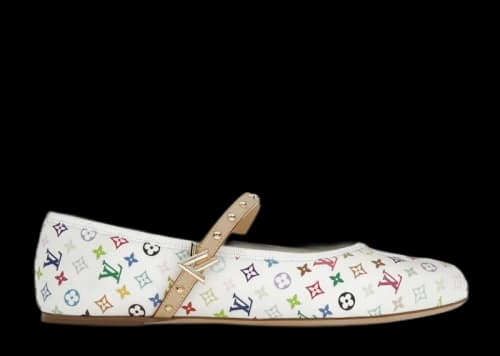 Louis Vuitton Romy Flat Ballerina Takashi Murakami White (Women's)
