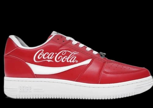A Bathing Ape Bape Sta Low Coca-Cola Red