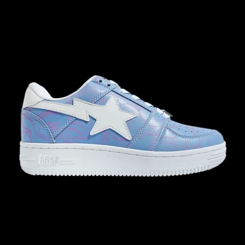 A Bathing Ape Bape Sta Low Lime Camo Light Blue (Women's)
