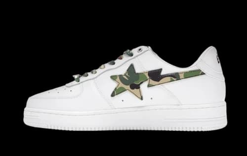 A Bathing Ape Bape Sta Low White ABC Camo Green (2021)