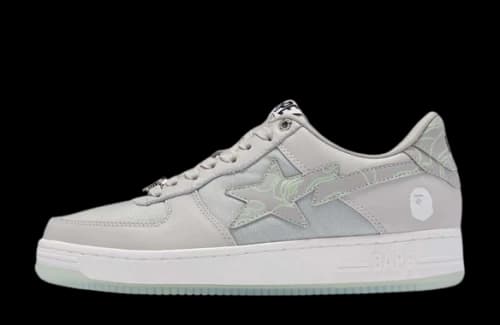A Bathing Ape Bape Sta Text Code Camo Grey