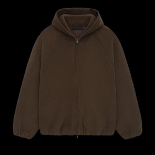 Fear of God Essentials Brushed Hooded Bomber Brown