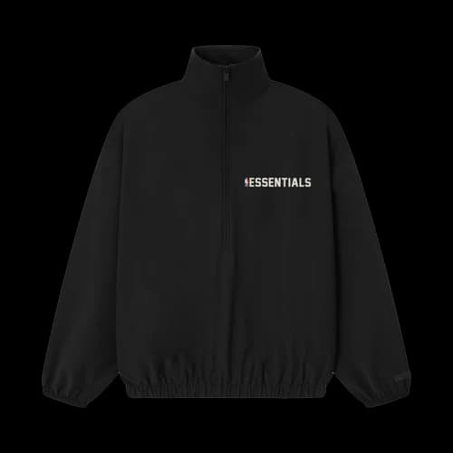 Fear of God Essentials Nylon NBA 1/2 Zip Track Jacket Black