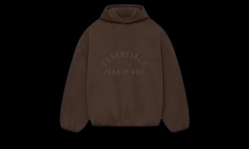 Fear of God Essentials Core Collection Nylon Fleece Hoodie Heather Wood/Wood