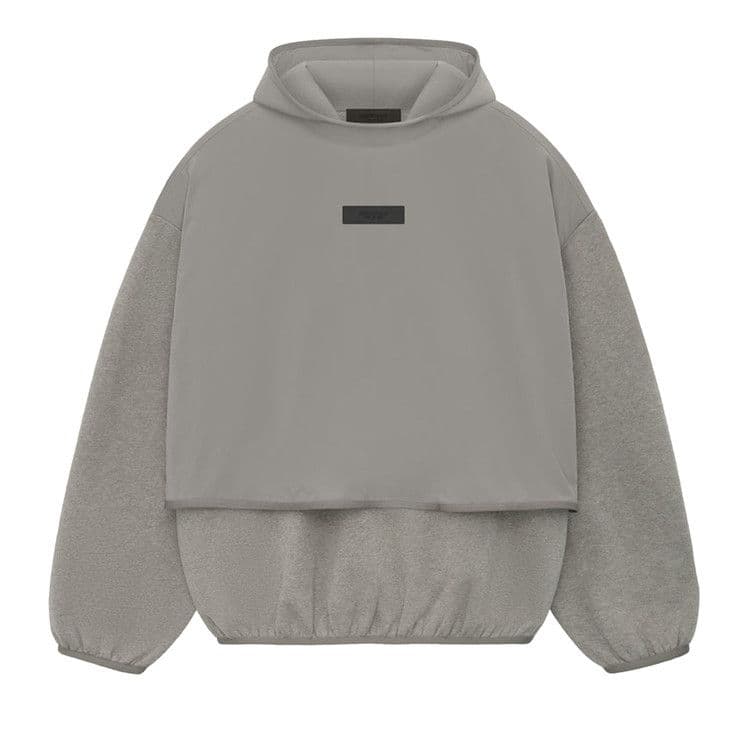 Fear of God Essentials Core Collection Nylon Fleece Hooded Sweatshirt Dust/Heather Grey