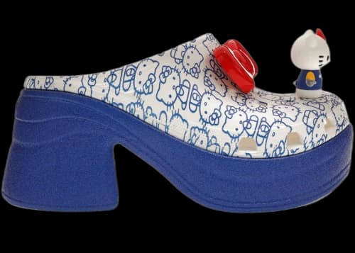 Crocs Siren Clog Hello Kitty 50th Anniversary Blue Glitter
