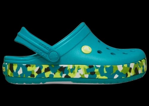 Crocs Crocband Glow Confetti Band Clog Turbo Teal Multi (Kids)