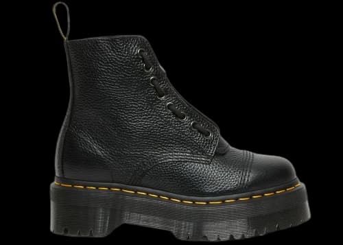 Dr. Martens Sinclair Leather Platform Boots Black Milled Nappa (Women's)