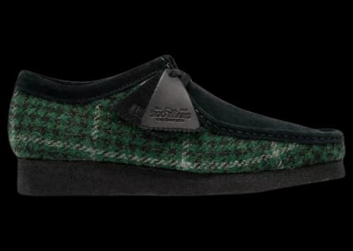 Clarks Originals Wallabee Harris Tweed Pack Green