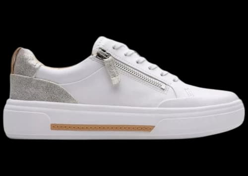 Clarks Hollyhock Zip Silver Combination Leather (Women's)