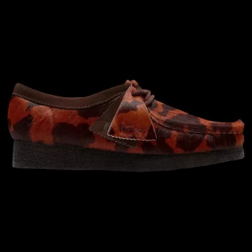 Clarks Wallabee Brown Cow Print (Women's)