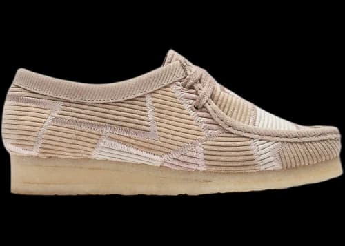 Clarks Originals Wallabee Aleali May Beige Corduroy Patchwork (Women's)
