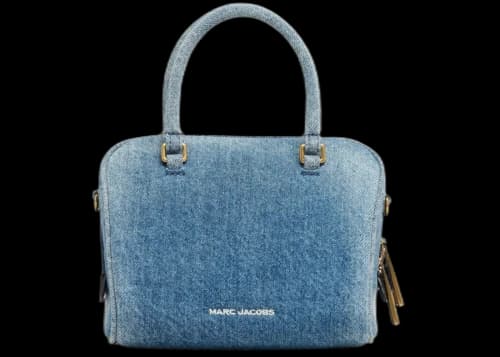 Marc Jacobs The Micro Bauletto Denim Wave Bag Medium Was