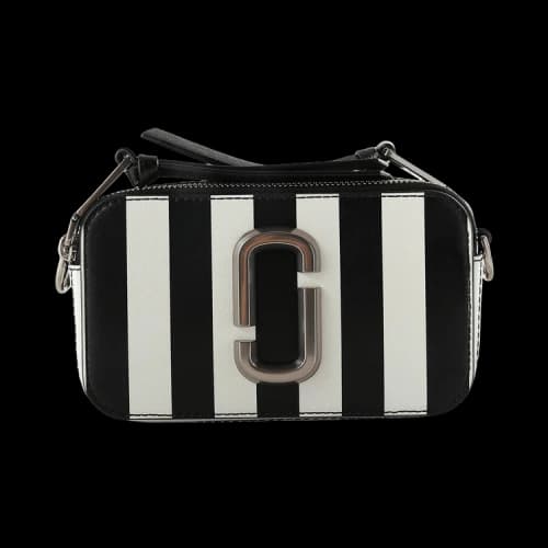 Marc Jacobs The Snapshot Stripe Chain Snapshot Bag Black Multi