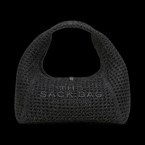 Marc Jacobs The Mini Sack Lurex Crochet Sack Bag Onyx