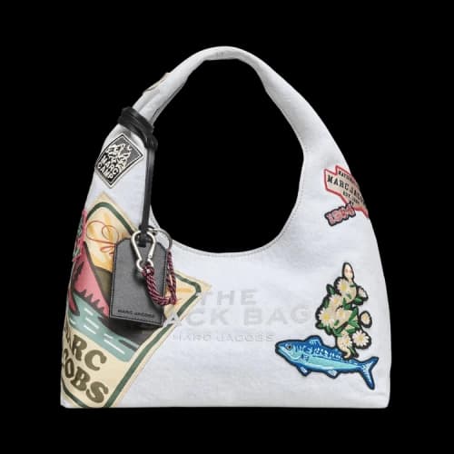 Marc Jacobs The Sack Camp Patchwork Denim Sack Bag Light Wash