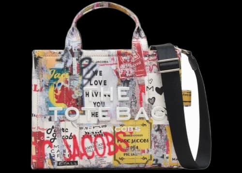 Marc Jacobs The Medium Tote Pop Americana Canvas Tote Bag White Multi