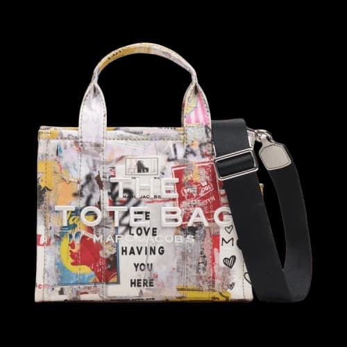Marc Jacobs The Small Tote Pop Americana Canvas Tote Bag White Multi