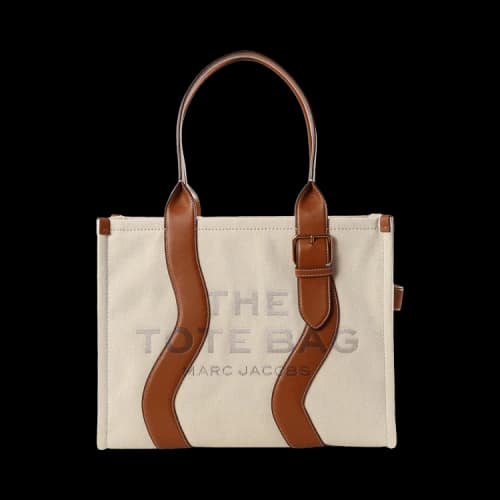 Marc Jacobs The Large Tote Wavy Canvas Tote Bag Powder Pin