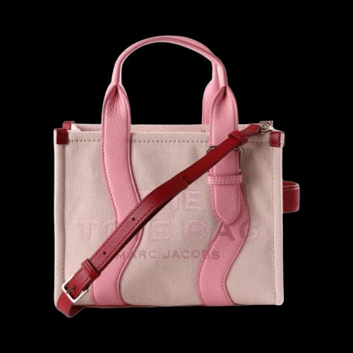 Marc Jacobs The Small Tote Wavy Canvas Tote Bag Powder Pin