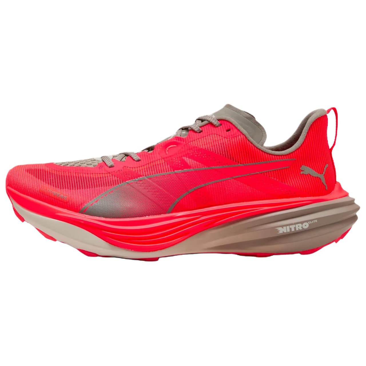 Puma Deviate Nitro Elite Trail 'Ultra Red Mouse Gray'
