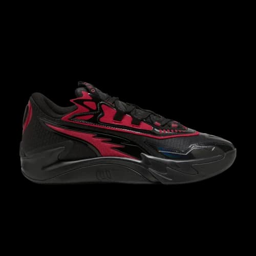 PUMA Scoot Zeros Slip Resistant Abrasion Resistant Low top Basketball Shoes Men's Black Red