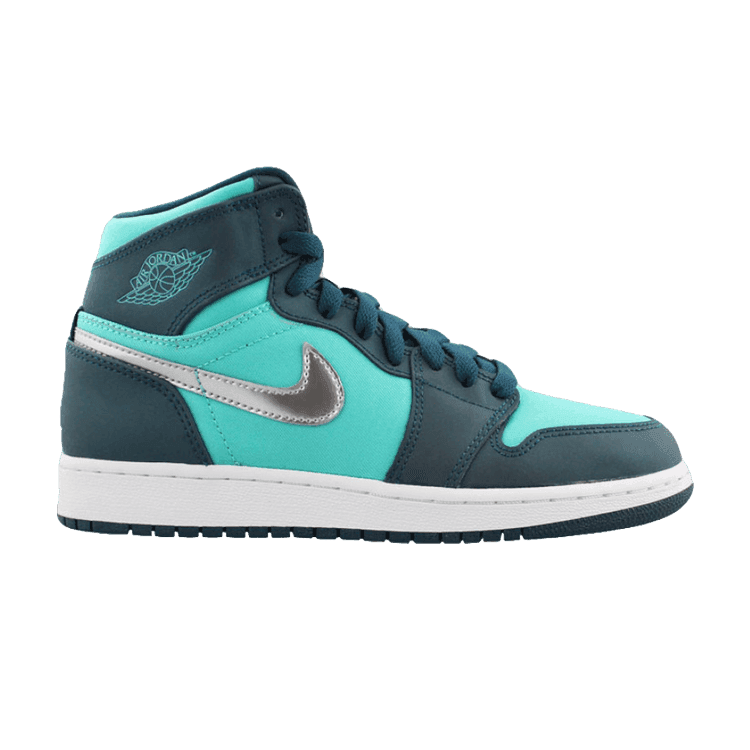 Jordan 1 Retro High Hyper Jade Metallic Silver (GS)