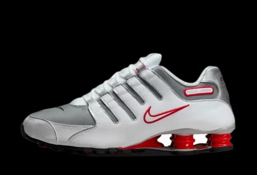 Nike Shox NZ White Red Metallic Silver